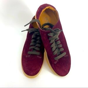 Boemos Maroon Suede Sneakers Size 37/6.5